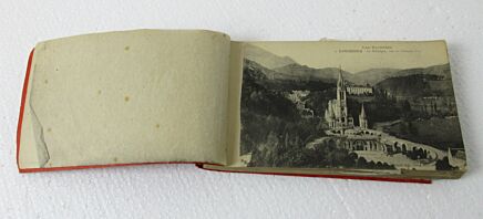 Vintage Booklet Album 24 Postcards Lourdes  French France  Extremely rare Souvenirs