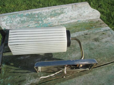 Vintage Mid Century Wall Sconce Lamp Mounted Light White Glass 70s retro