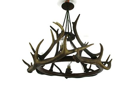 hand Made Antler Chandelier Ceiling Pendant 4 Lights Hunter Chandelier 30s