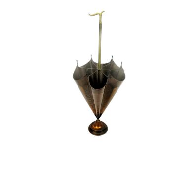 XL Red Copper brass Umbrella Kane Stand Parasol shape Vintage Hallway Furniture