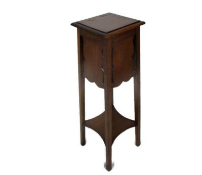 Vintage 70s Pedestal Table Plant Flower Stand Side Table Two Tier Art Nouveau style