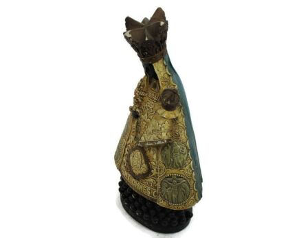 Black Madonna De Hal Halle Virgin Mary Statue Plaster Collector HTF 12.99"