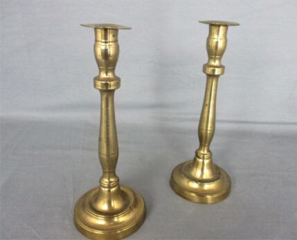 Antique Bauhaus Art Nouveau Candle Sticks Candle Holders Brass Stylish Small