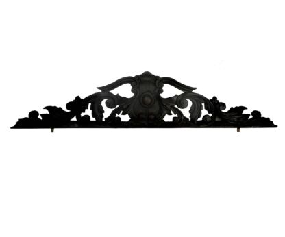 Black Forest Hand Carved Wood Pediment Ornate Over door Architectural Gorgeous