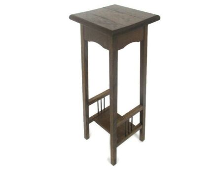 Vintage wood Pedestal Display Table Plant Bonsai Stand  Two Tier