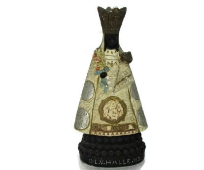 Black Madonna De Hal Halle Virgin Mary Statue Figurine Plaster Collector HTF 11.61