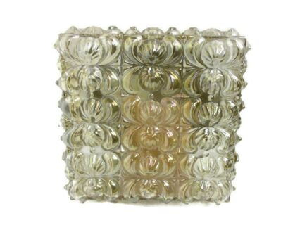 Amber Glass Flush mount Sconce Lamp Lampada bubbled glass Helena Tynell Style Gorgeous