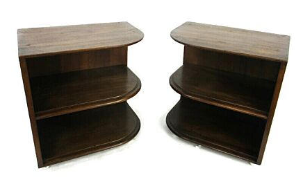 Pair Couple Vintage Nightstands End tables Dresser Display  Vanity Cabinets Wood