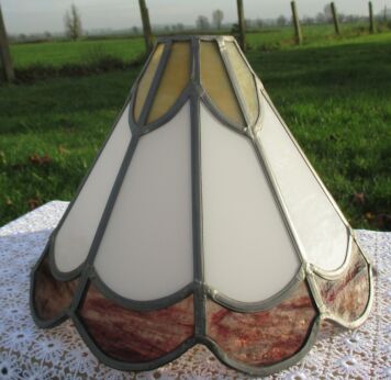 Vintage Small Tiffany Style Stained Glass Shade