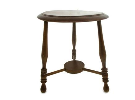 Vintage Wooden Side Wine Table Pedestal Plant Stand Two Tier Beautiful Barn Country style