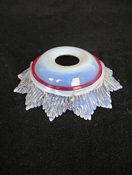 Venetian Murano Chandelier Part Hand Blown Blue Red Art Glass reclaimed Bobeche