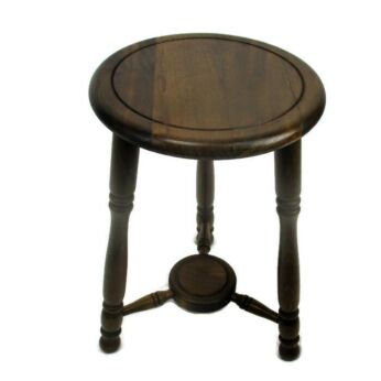 Small Wooden Tripod Side Display Wine Table Pedestal Plant Bonsai Stand 15.74"