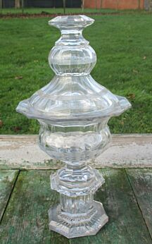 Antique Crystal Candy Dish Jar Bowl Centerpiece with Lid Stunning