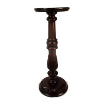 Hand Carved Wooden Ornate Pedestal Display Flower Table Plant Stand 27.9"