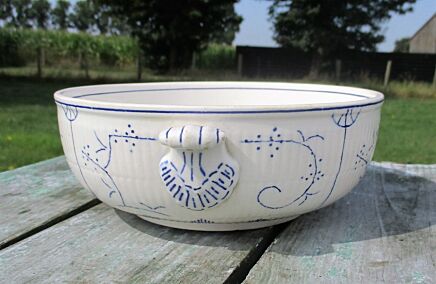 Vintage Boch Copenhagen Kopenhagen Serving Bowl Dish Claw Handles Marked