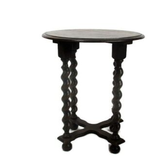 Barley Twist Wood Side Occasional Wine Coffee Table Pedestal Plant Stand 19.09"