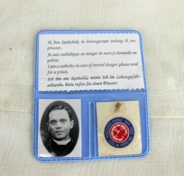 Blessed Edward Poppe Relic Devoted Blessed Relic Card LInen Belgian Priest
