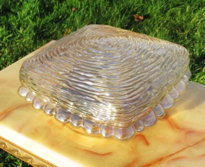 Flush mount Sconce Wall Ceiling Lamp Light Mid Century Swirled Glass