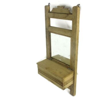 Kitchen Hallway Apothecary Bathroom Cabinet Glass Comb Box Vintage Barn Style Sand Blasted