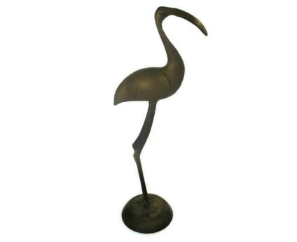 Brass Figurine Sculpture Pelican Bird  Hollywood regency Vintage Lovely