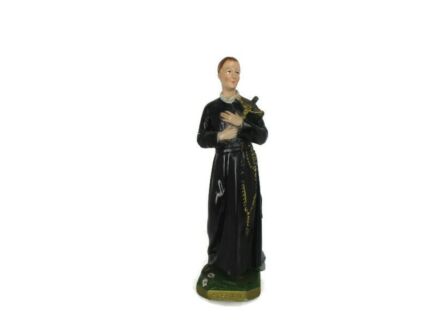 Vintage Statue Saint Santo Gerard Santo Majella Plaster Priest Patron Good Sales Italy 11.81"