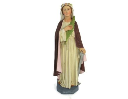 Statue Saint Christina of Bolsena Tyre Christian Martyr Plaster Church Collector