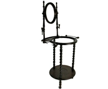 Antique Victorian Edwardian Vanity Wash Stand Boudoir barley Twist Wood 1900s