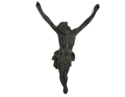 Gorgeous Antique Brass Bronze Corpus Jesus Christ Church 19th 20th Century 19.88"