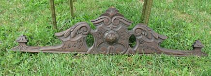 Antique Hand Carved Pediment Ornamental Overdoor Architectural
