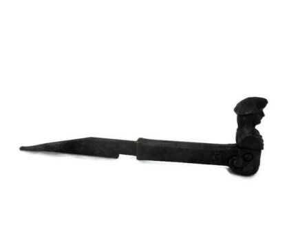 Antique Cast Iron Window Shutter Stopper Figurine Bonhomme French Authentic