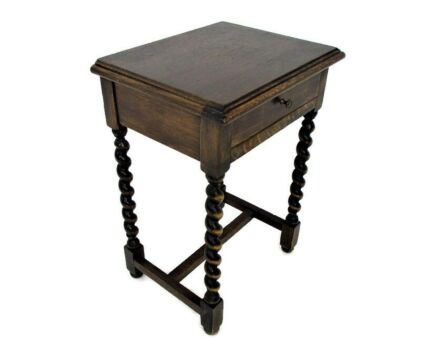 Barley Twist Nightstand Small Side Table Cabinet Hallway Telephone Desk Furniture Drawer Sweet