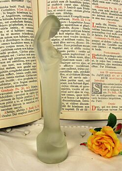 Art Glass Statue Virgin Mary Madonna Holy Mother Infant Child Art Deco 9.44"
