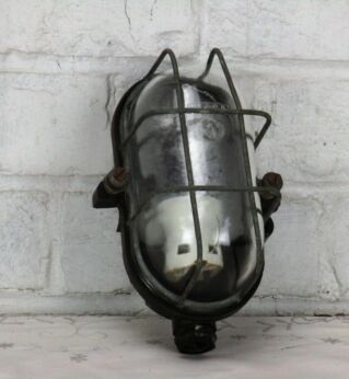 Vintage Industrial Machine Age Explosion Proof Lamp Sconce Light Steampunk