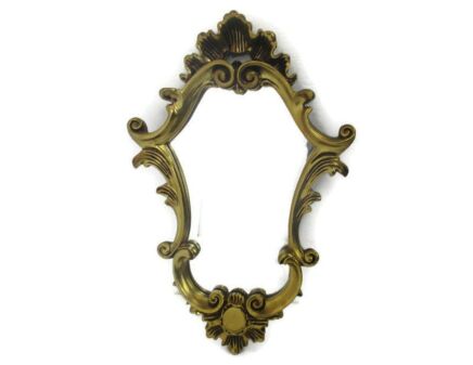 Framed Mirror Gilded Wood Ornate Italy Rococo Gesso Italian Resin Lovely
