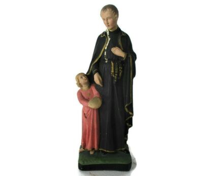 Vintage Statue Saint Santo Gerard Santo Majella Plaster Priest Patron Good Sales Italy 16.33"