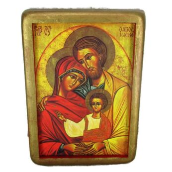 Mini Religious Icon Holy Family Virgin Mary Infant Child Jesus Christ St Joseph