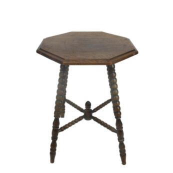 Bobbin Legs Hand Carved Wooden Side Display Wine Coffee tea Table Pedestal