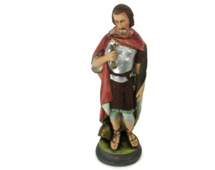 Saint Donatus of Muenstereifel Plaster Statue Roman Soldier Collector HTF 16.53"