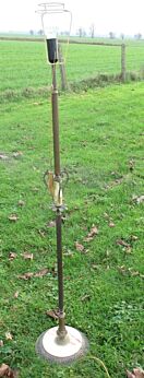 Vintage Hollywood Regency Brass Floor Lamp Mid Century Shabby Shic onyx marble