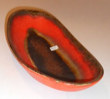 VVintage West Germany Steuler Art Pottery Bowl glazed ceramic Fat Lava 60s 70s