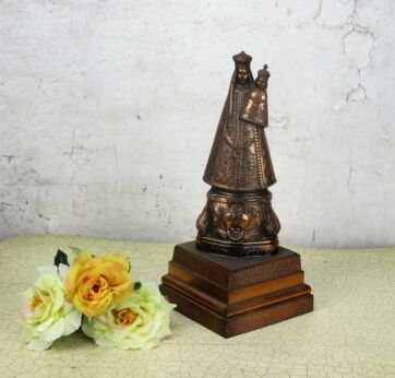 statue Our Lady of Montaigu Scherpenheuvel Red Copper Chapel HTF Madonna Infant