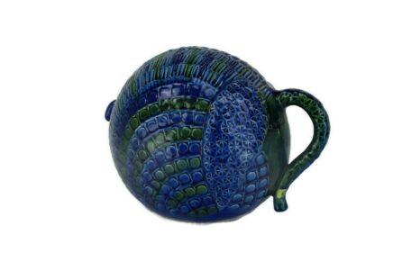 HTF Mid Century Italian Ceramic Elephant era Bitossi Raymor Rimini Blue Funky Collector