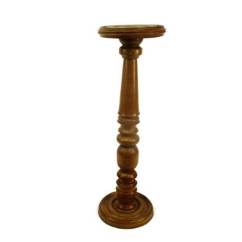 Vintage Wooden Pedestal Table Plant Stand Wine Flower Occasional Side Table