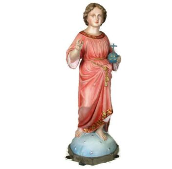 XL Statue Church Monastery Infant Jesus Christ Plaster Polychrome Marked 36"