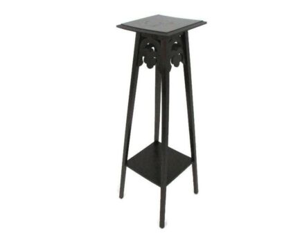 Large Art Nouveau Deco Ornate 2 Tier Pedestal Table Plant Bonsai Stand Side Table Farmhouse Country Barn Style 37.4"
