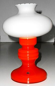 Funky Italian Opal Pop Op Art Glass Candlestick Space Age Panton Vistosi