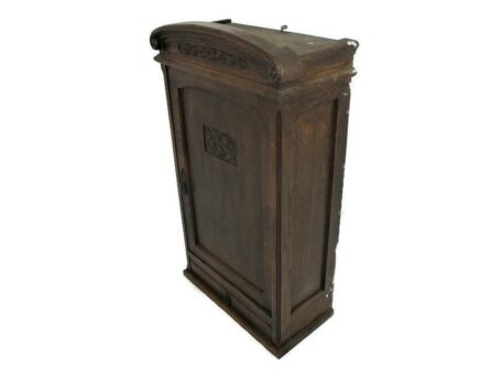 Large Kitchen Medicine Hand Carved Wood Apothecary Medicine Bathroom Cabinet