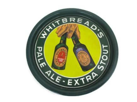 Old Serving Tray Plate Whitbread Beer Enamel Pale ale extra