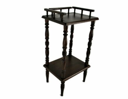 Pedestal Display Side Table Plant Stand Italian Wood Vintage Etagère Display cabinet