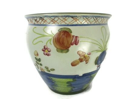Vintage Mid century modern Planter flower pot Ceramic Marked Linaro Faenco Beautiful